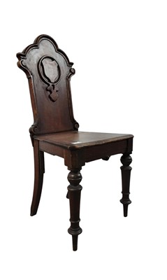 Lot 504 - OAK HALL CHAIR