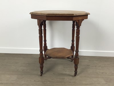Lot 508 - WALNUT OCTAGONAL WINDOW TABLE