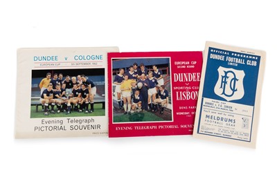 Lot 1731 - DUNDEE F.C., THREE EUROPEAN FOOTBALL PROGRAMMES