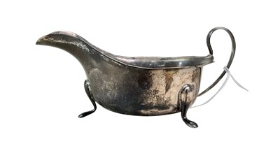Lot 557 - SILVER SAUCE BOAT