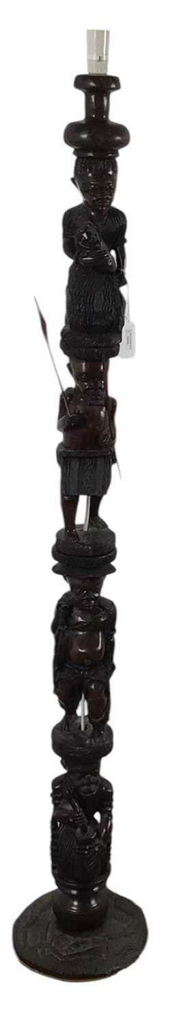 Lot 1661 - AFRICAN STYLE TRIBAL FLOOR LAMP
