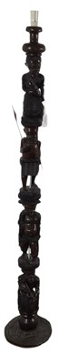 Lot 1661 - AFRICAN STYLE TRIBAL FLOOR LAMP