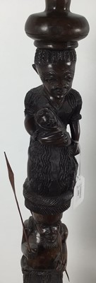 Lot 1661 - AFRICAN STYLE TRIBAL FLOOR LAMP