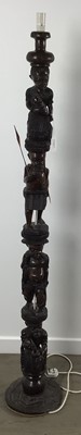 Lot 1661 - AFRICAN STYLE TRIBAL FLOOR LAMP