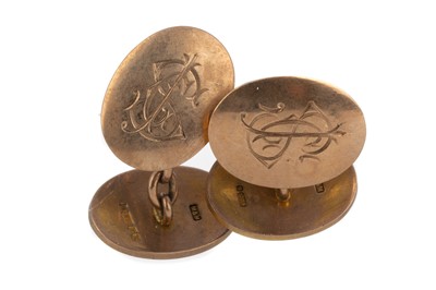 Lot 512 - PAIR OF OVAL CUFF LINKS