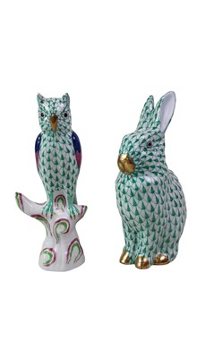 Lot 578 - HEREND FIGURE OF A SEATED HARE