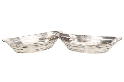 Lot 785 - PAIR OF VICTORIAN SILVER BONBON DISHES