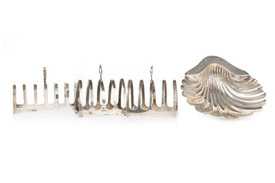 Lot 788 - PAIR OF SILVER FOUR DIVISION TOASTRACKS