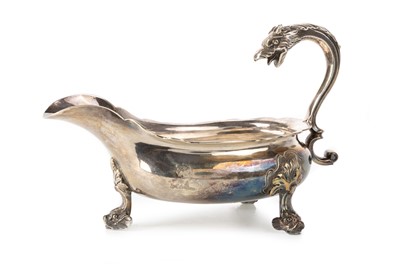 Lot 792 - GEORGE II SILVER SAUCE BOAT
