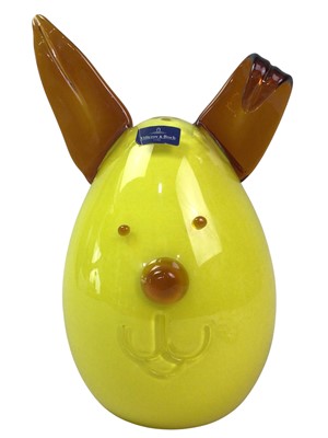 Lot 480 - VILLEROY & BOCH GLASS FIGURE OF A RABBIT