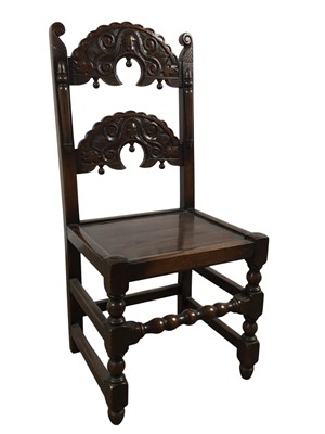 Lot 490 - OAK HALL CHAIR