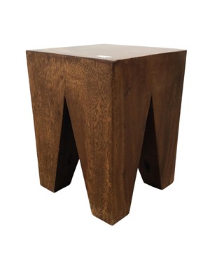 Lot 391 - HARDWOOD SIDE TABLE