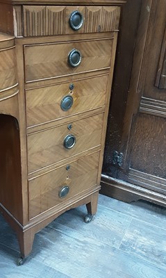 Lot 520 - EDWARDIAN SATINWOOD PRINCESS WARDROBE