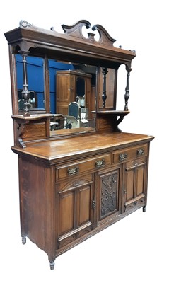 Lot 532 - LATE VICTORIAN OAK SIDEBOARD