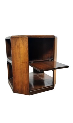 Lot 539 - WALNUT OCTAGONAL BOOK TABLE