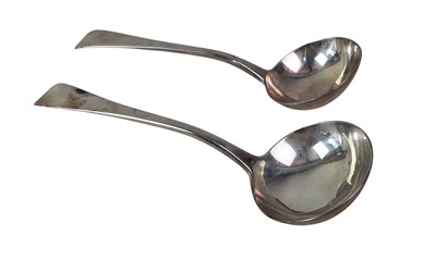 Lot 644 - PAIR OF SILVER SAUCE LADLES