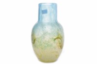 Lot 753 - MONART GLASS VASE with cylindrical neck and...
