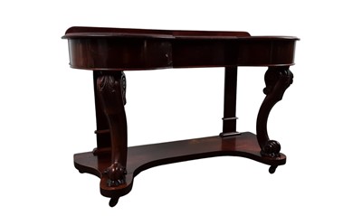 Lot 660 - VICTORIAN MAHOGANY CONSOLE TABLE