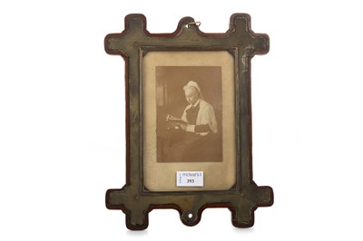 Lot 613 - MAHOGANY AND BRASS PHOTOGRAPH FRAME