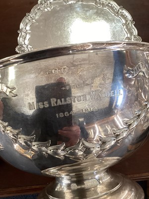 Lot 1154 - LARGE EDWARDIAN SILVER PUNCH BOWL