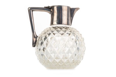Lot 1159 - LATE VICTORIAN SILVER MOUNTED CUT GLASS CLARET JUG