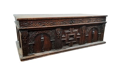 Lot 547 - OAK DOWER CHEST