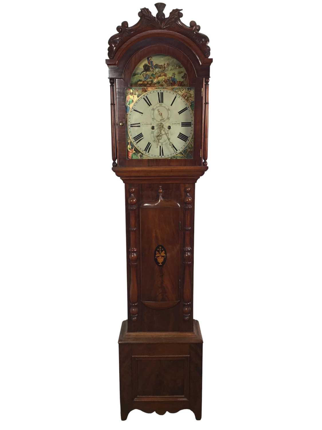 Lot 1036 - VICTORIAN MAHOGANY LONGCASE CLOCK