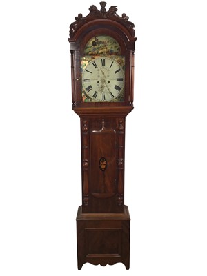 Lot 1036 - VICTORIAN MAHOGANY LONGCASE CLOCK