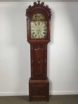 Lot 1036 - VICTORIAN MAHOGANY LONGCASE CLOCK