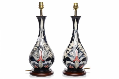 Lot 766 - PAIR OF MODERN MOORCROFT TABLE LAMPS of...