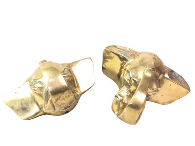 Lot 701 - PAIR OF INDIAN BRASS BRACKETS