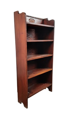 Lot 679 - MAHOGANY OPEN BOOKCASE