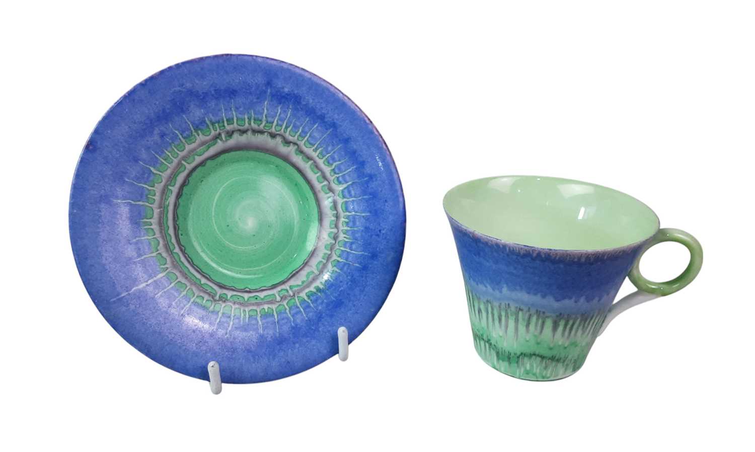 Lot 63 - SHELLEY POTTERY DRIPWARE COFFEE SERVICE