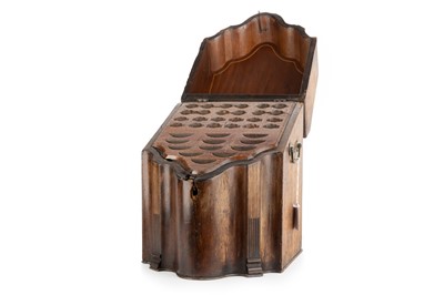 Lot 1305 - EDWARDIAN MAHOGANY KNIFE BOX