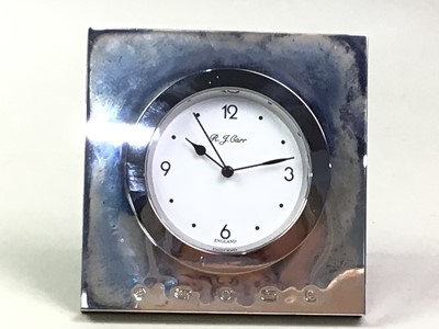 Lot 727 - SILVER TRAVEL CLOCK