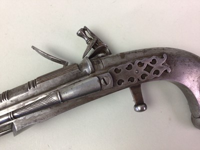 Lot 26 - SET OF THREE REPRODUCTION FLINTLOCK PISTOLS