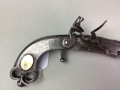 Lot 26 - SET OF THREE REPRODUCTION FLINTLOCK PISTOLS