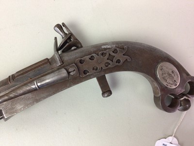 Lot 26 - SET OF THREE REPRODUCTION FLINTLOCK PISTOLS