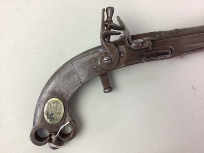 Lot 26 - SET OF THREE REPRODUCTION FLINTLOCK PISTOLS