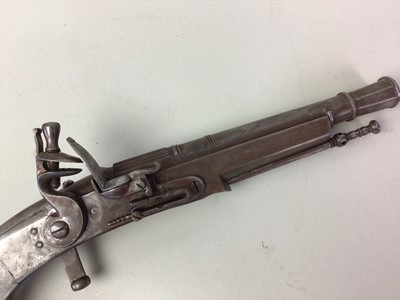 Lot 26 - SET OF THREE REPRODUCTION FLINTLOCK PISTOLS