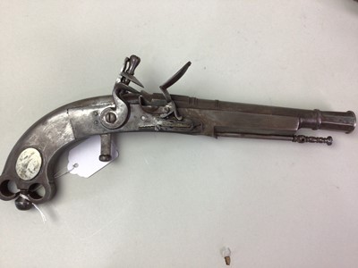 Lot 26 - SET OF THREE REPRODUCTION FLINTLOCK PISTOLS