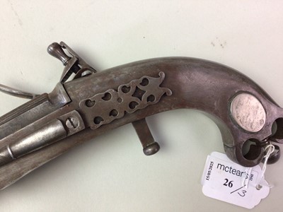 Lot 26 - SET OF THREE REPRODUCTION FLINTLOCK PISTOLS
