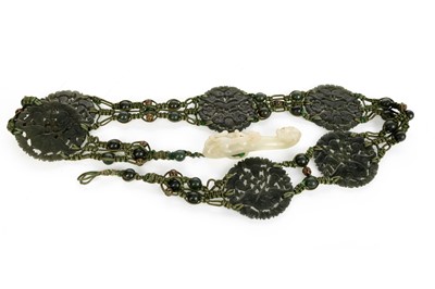 Lot 1186 - CHINESE JADE BELT