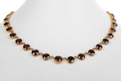 Lot 583 - GARNET RIVIERE NECKLET