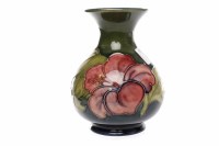 Lot 800 - MOORCROFT HIBISCUS VASE small bulbous vase,...