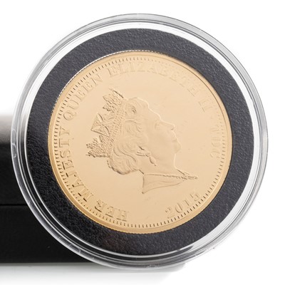 Lot 91 - ELIZABETH II "LONGEST REIGNING MONARCH" GOLD PROOF £2 COIN
