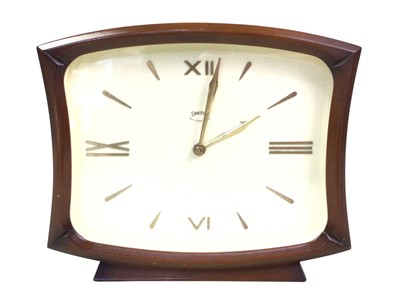 Lot 123 - SMITHS WALNUT MANTEL CLOCK