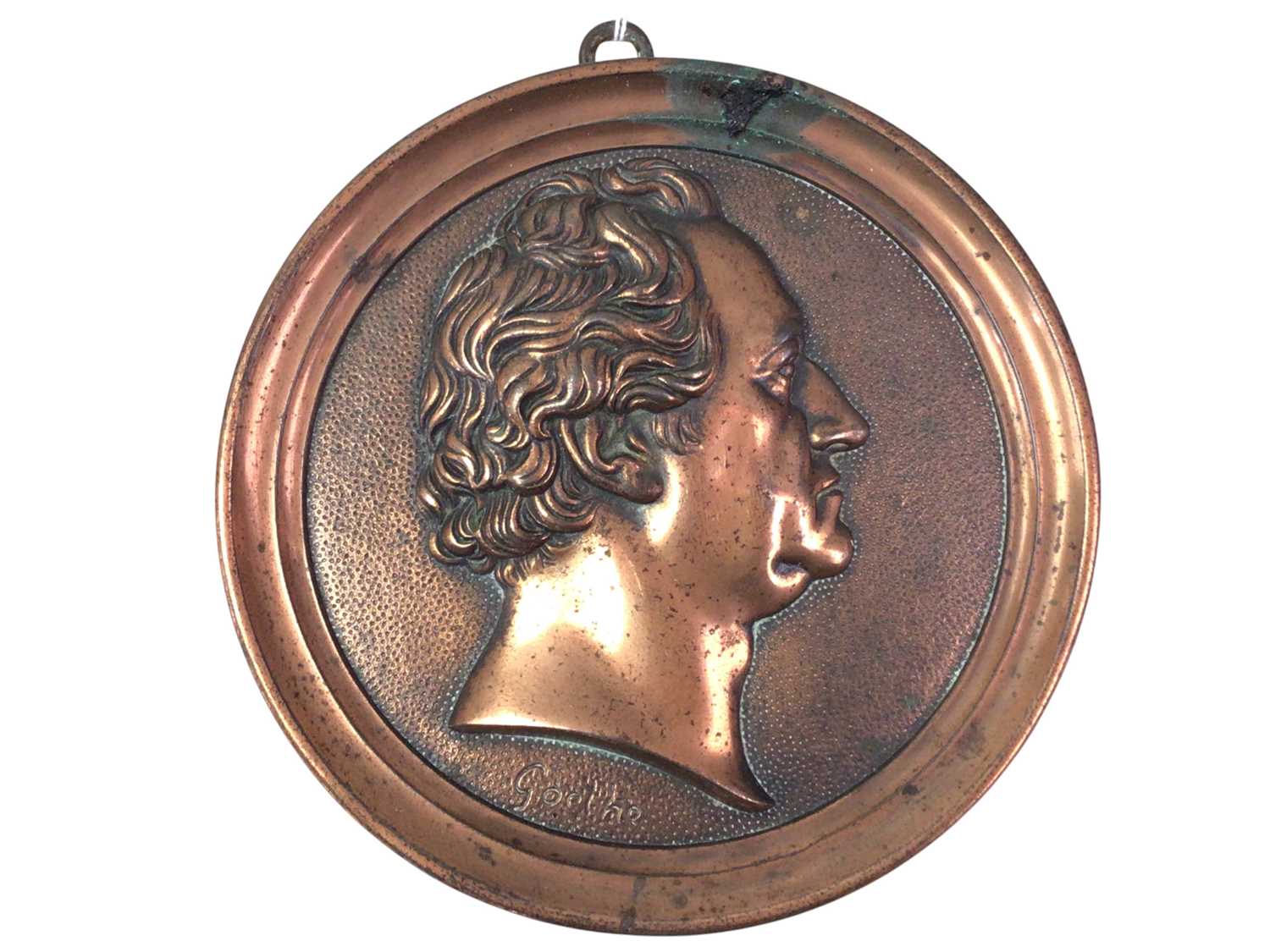 Lot 157 - SMALL CIRCULAR RELIEF BUST OF GOETHE