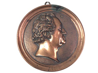 Lot 157 - SMALL CIRCULAR RELIEF BUST OF GOETHE
