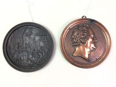 Lot 157 - SMALL CIRCULAR RELIEF BUST OF GOETHE